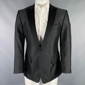 VERSACE COLLECTION Size 40 Black Acetate Blend Peak Lapel Sport Coat